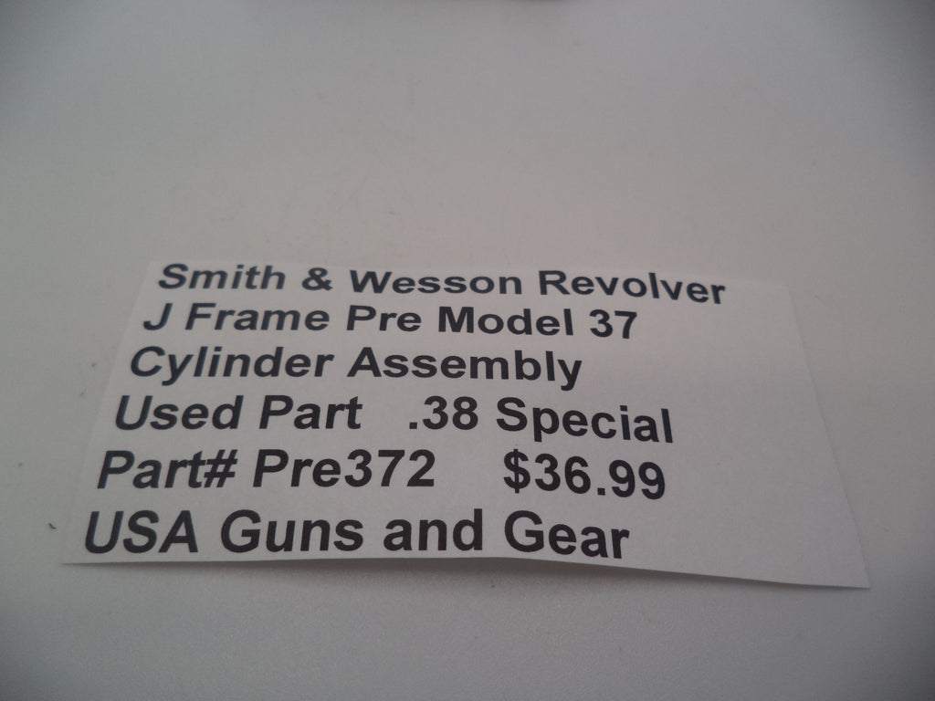 Smith & Wesson J Frame Pre Model 37 Cylinder Assembly - Blue Steel .38 Special - Used OEM Part Pre372