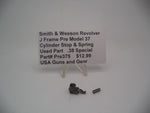Pre375 Smith & Wesson Revolver J Frame Pre Model 37 Cylinder Stop & Spring Used