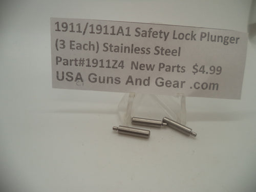 1911 / 1911A1 Safety Lock Plunger Stainless Steel - Set of 10 1911Z4