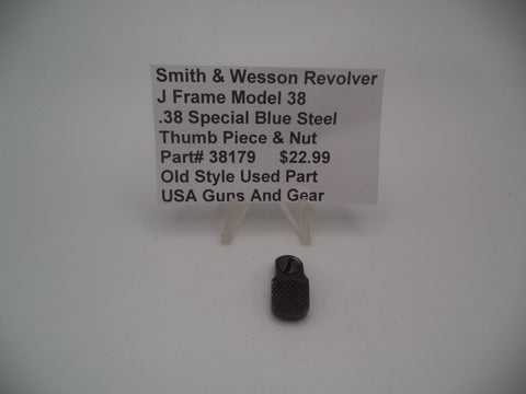 38179 Smith & Wesson J Frame Model 38 Used  Blue Thumb Piece & Nut .38 Special