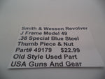 49179 Smith & Wesson J Frame Model 49 Used  Blue Thumb Piece & Nut .38 Special