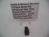 442179 Smith & Wesson J Frame Model 442 Used  Blue Thumb Piece & Nut .38 Special