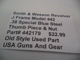 442179 Smith & Wesson J Frame Model 442 Used  Blue Thumb Piece & Nut .38 Special