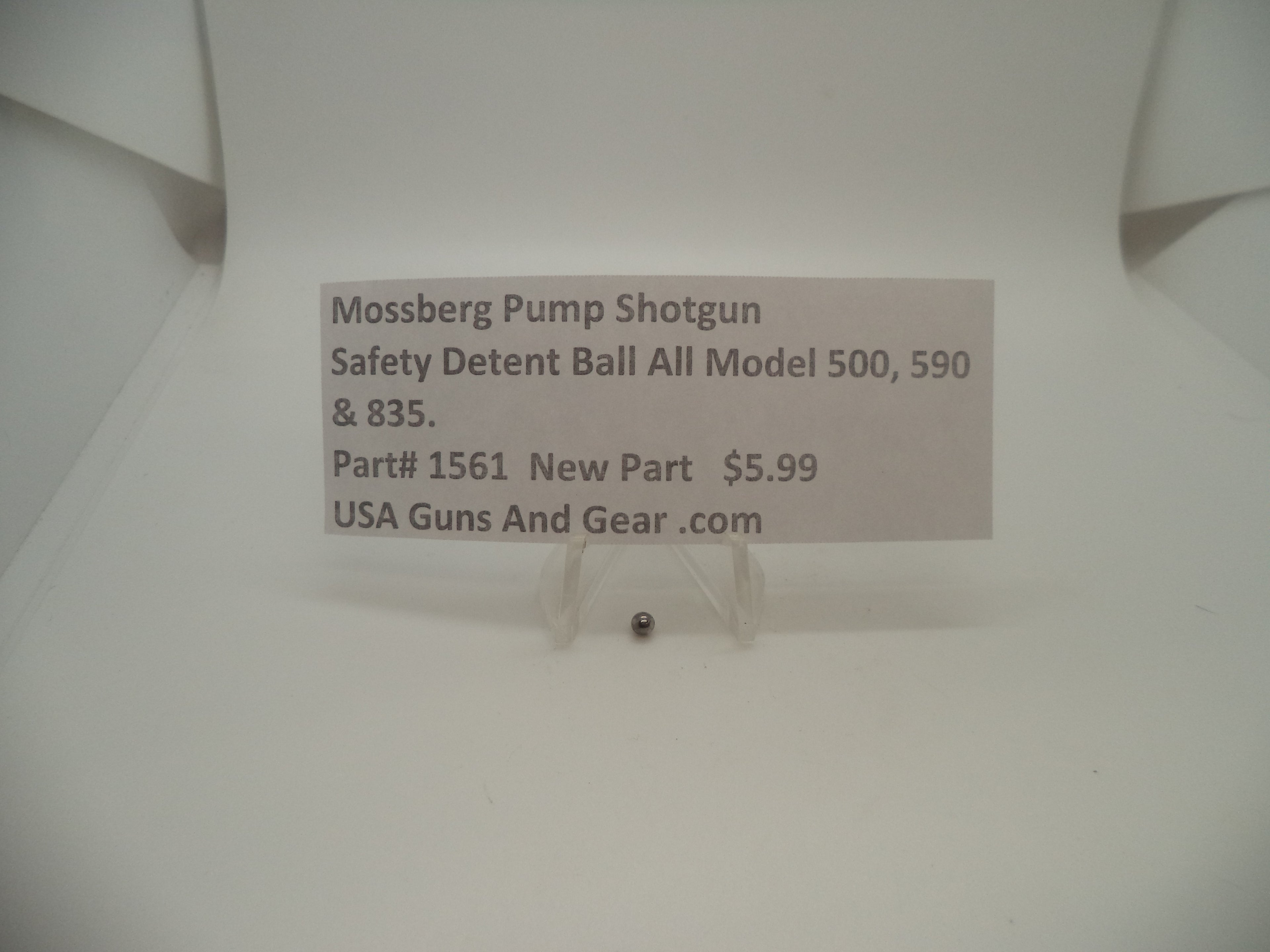 1561 Mossberg Pump Shotgun Gun Safety Detent Ball All Model 500 590 & 835