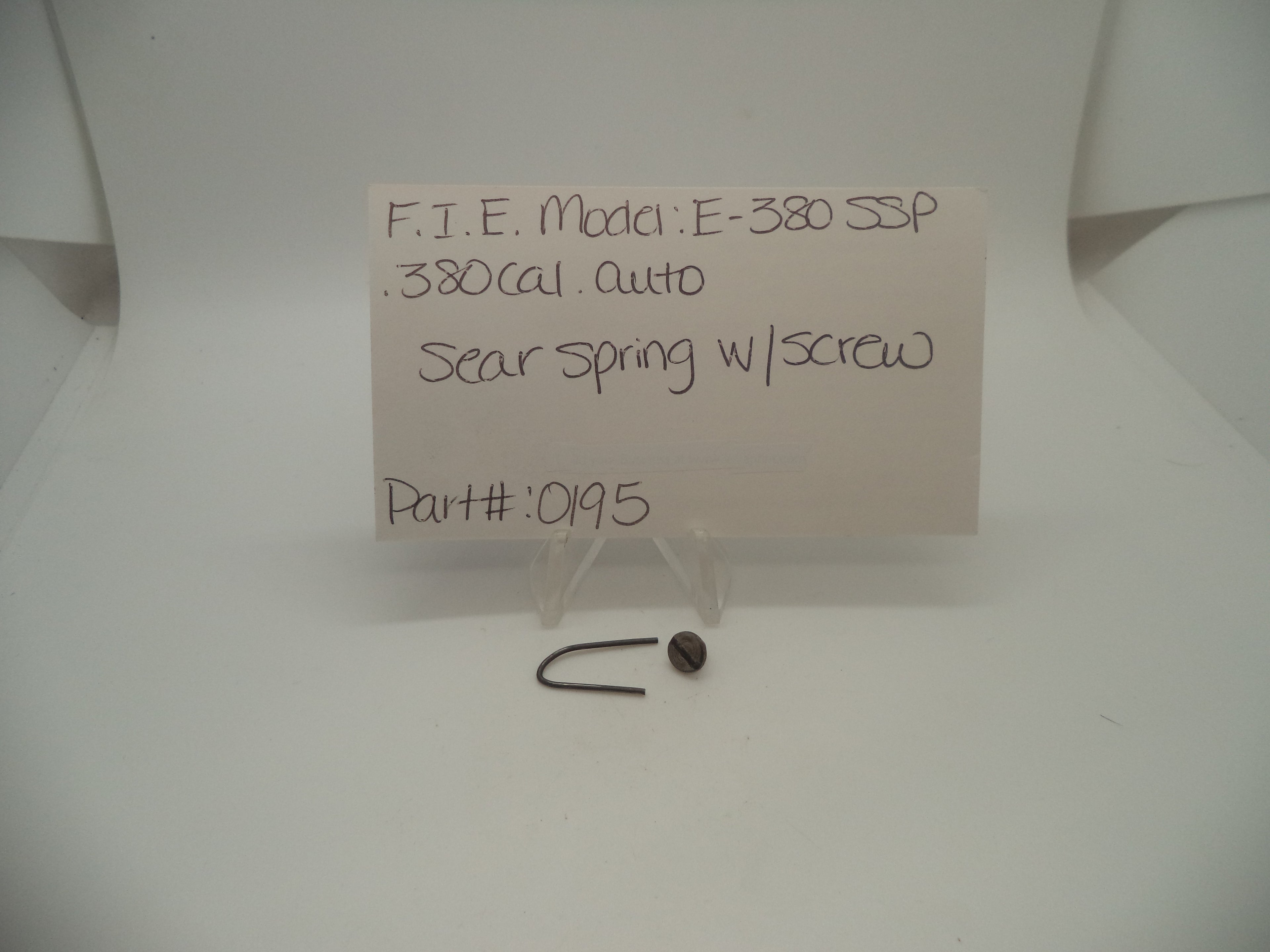 0195 F.I.E. Titan Model E-380 SSP Lever Spring & Screw .380 Cal Auto