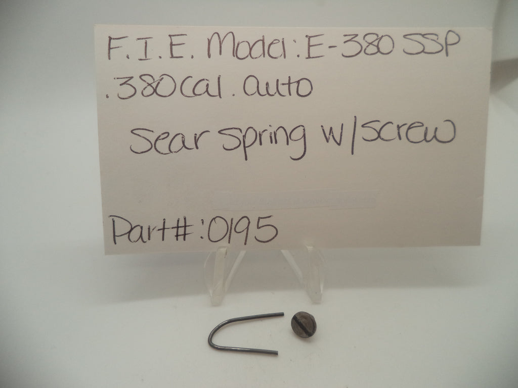 0195 F.I.E. Titan Model E-380 SSP Lever Spring & Screw .380 Cal Auto