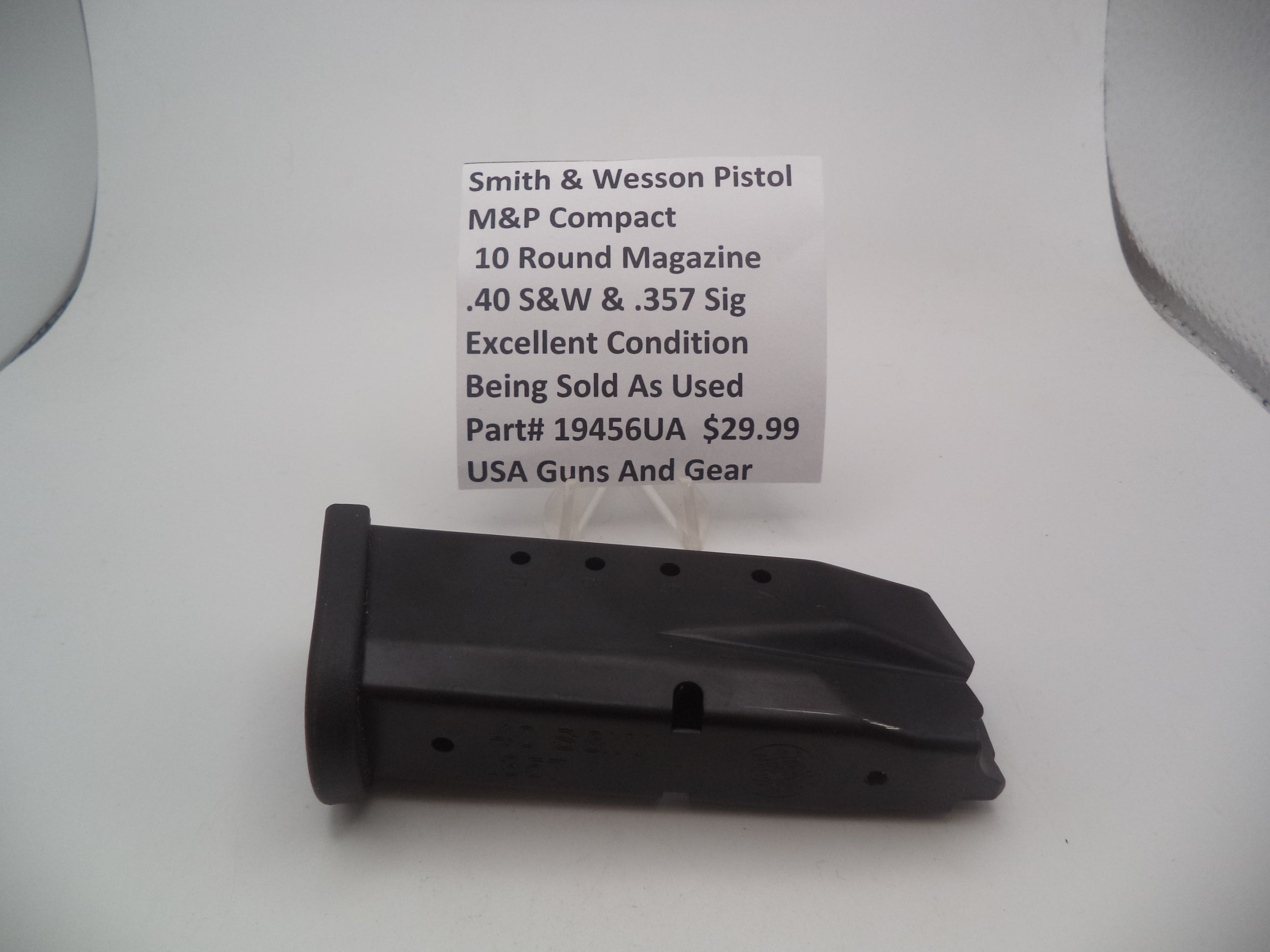 S&WM&P .40  and .357 Sig Compact 10 Round Magazine 19456UA