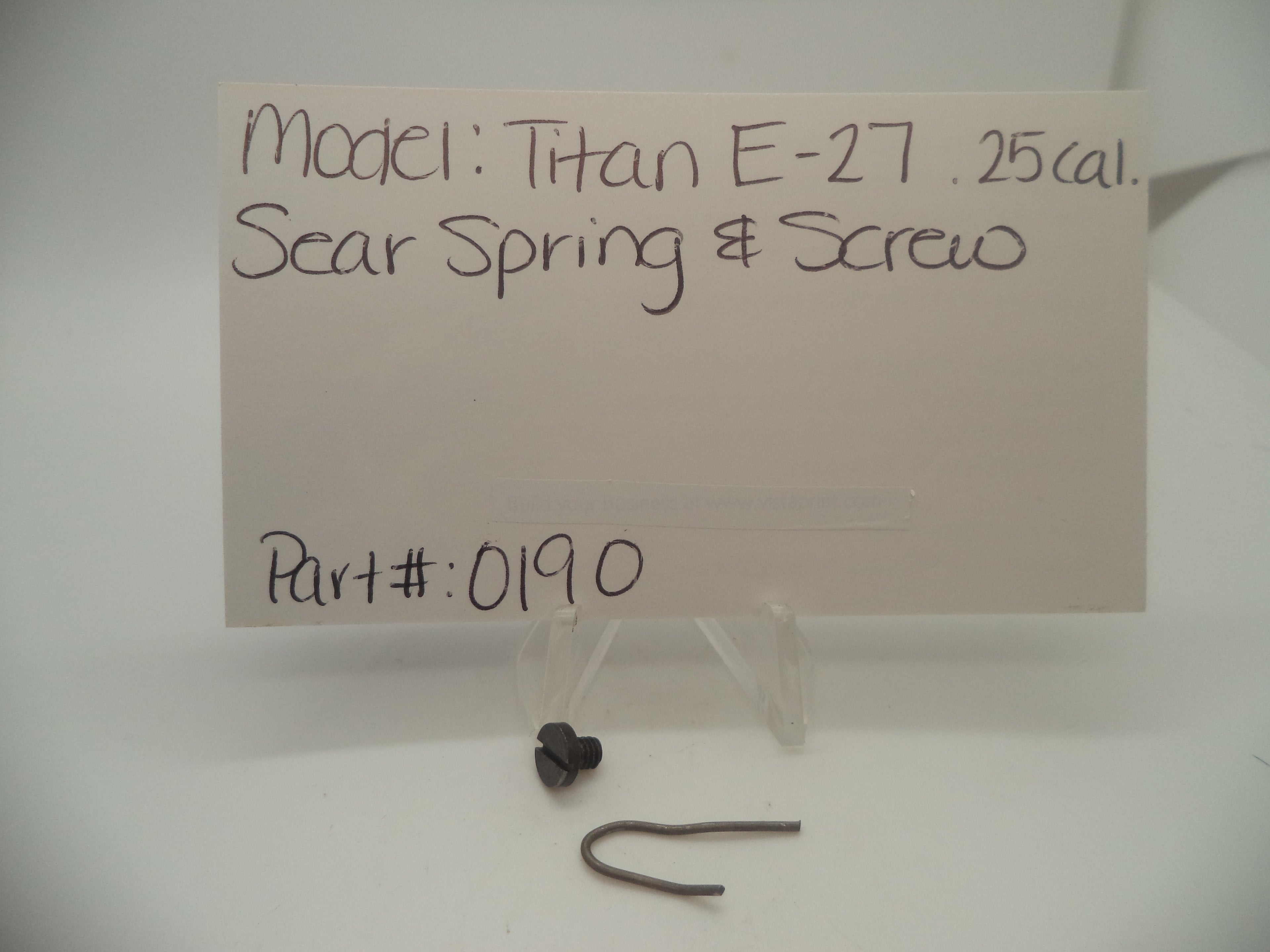 0190 F.I.E. Titan Model E-27 Lever Spring & Screw .25 Cal