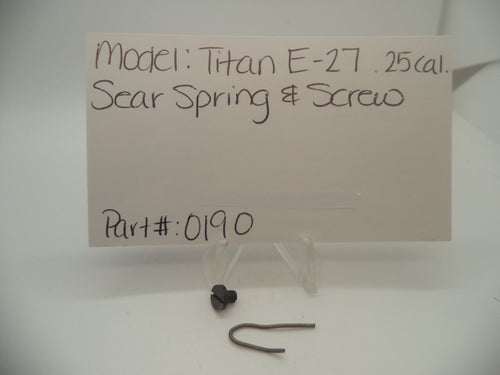 0190 F.I.E. Titan Model E-27 Lever Spring & Screw .25 Cal