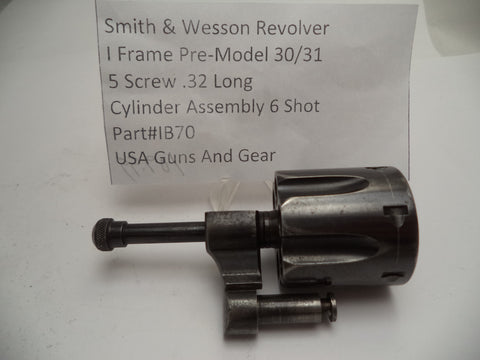 IB70 Smith and Wesson I Frame Pre-Model 30 & 31 Cylinder Assembly Blue Used .32 Long