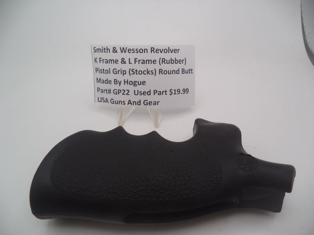 GP22 Hogue Rubber Grips for Smith & Wesson K & L Frame Round Butt Used