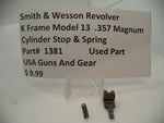 1381B Smith & Wesson K Frame Model 13 Cylinder Stop & Spring .357 Magnum Used Part