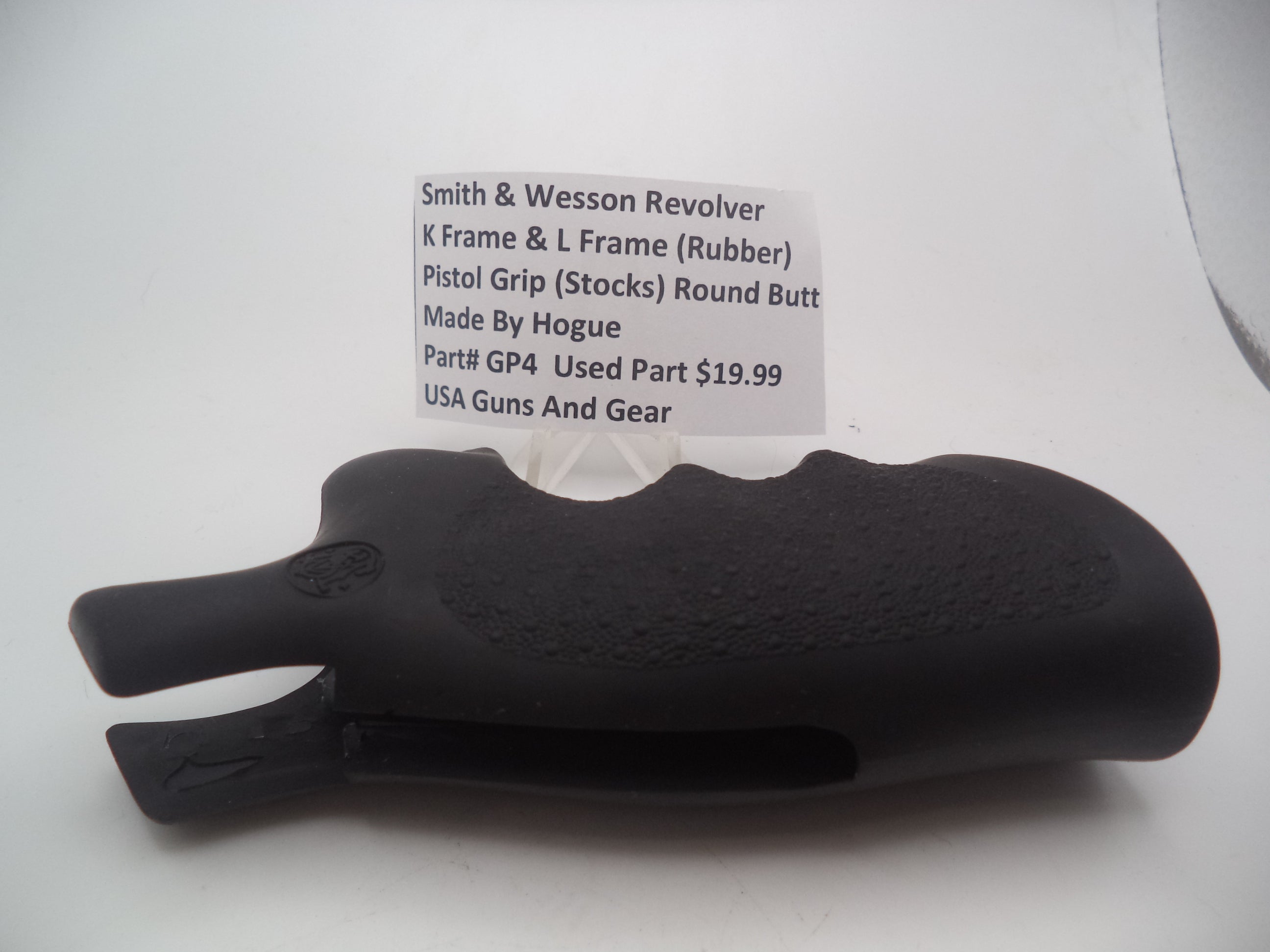GP4 Smith & Wesson K & L Frame Rubber Pistol Grip Round Butt Used