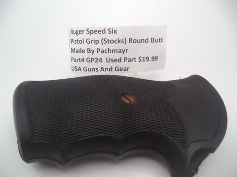 GP24 Pachmayr Rubber Pistol Grips (Stocks) for Ruger Speed Six Round Butt