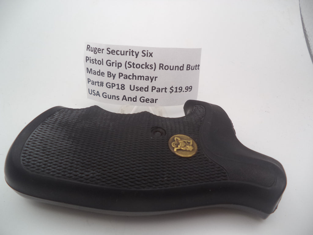 GP18 Pachmayr Rubber Pistol Grips for Ruger Security Six Round Butt