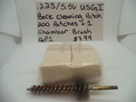 GP1 .223/5.56 USGI Bore Cleaning Patch (200 Patches) & 1 Chamber Brush