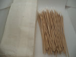 GT0041 100pc Cotton Swabs 6" Long Wood Wooden Handle Cleaning Applicators