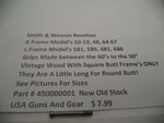 450000001 Smith & Wesson K & L Frame Pistol Square Butt Grip Stock Screw New