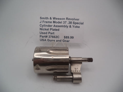 37662C Smith & Wesson Revolver J Frame Model 37 Cylinder Assembly & Yoke Used