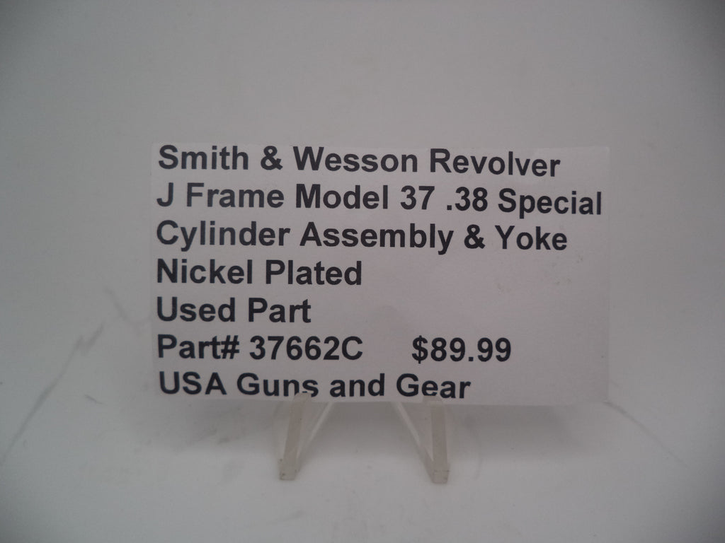 Smith & Wesson J Frame Model 37 Cylinder Assembly & Yoke - Blue Steel .38 Special - Used OEM Part 37662C