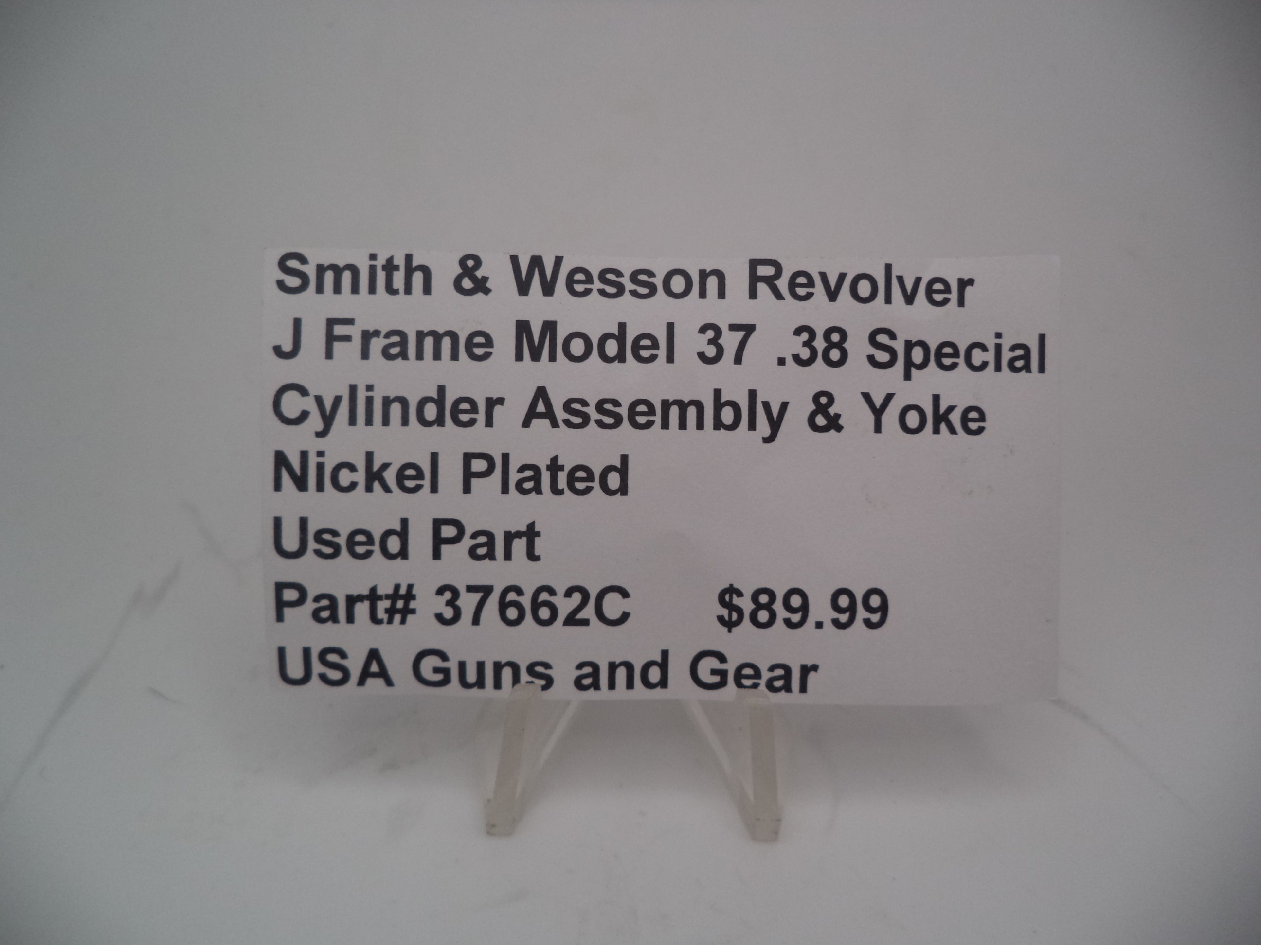 Smith & Wesson J Frame Model 37 Cylinder Assembly & Yoke - Blue Steel .38 Special - Used OEM Part 37662C
