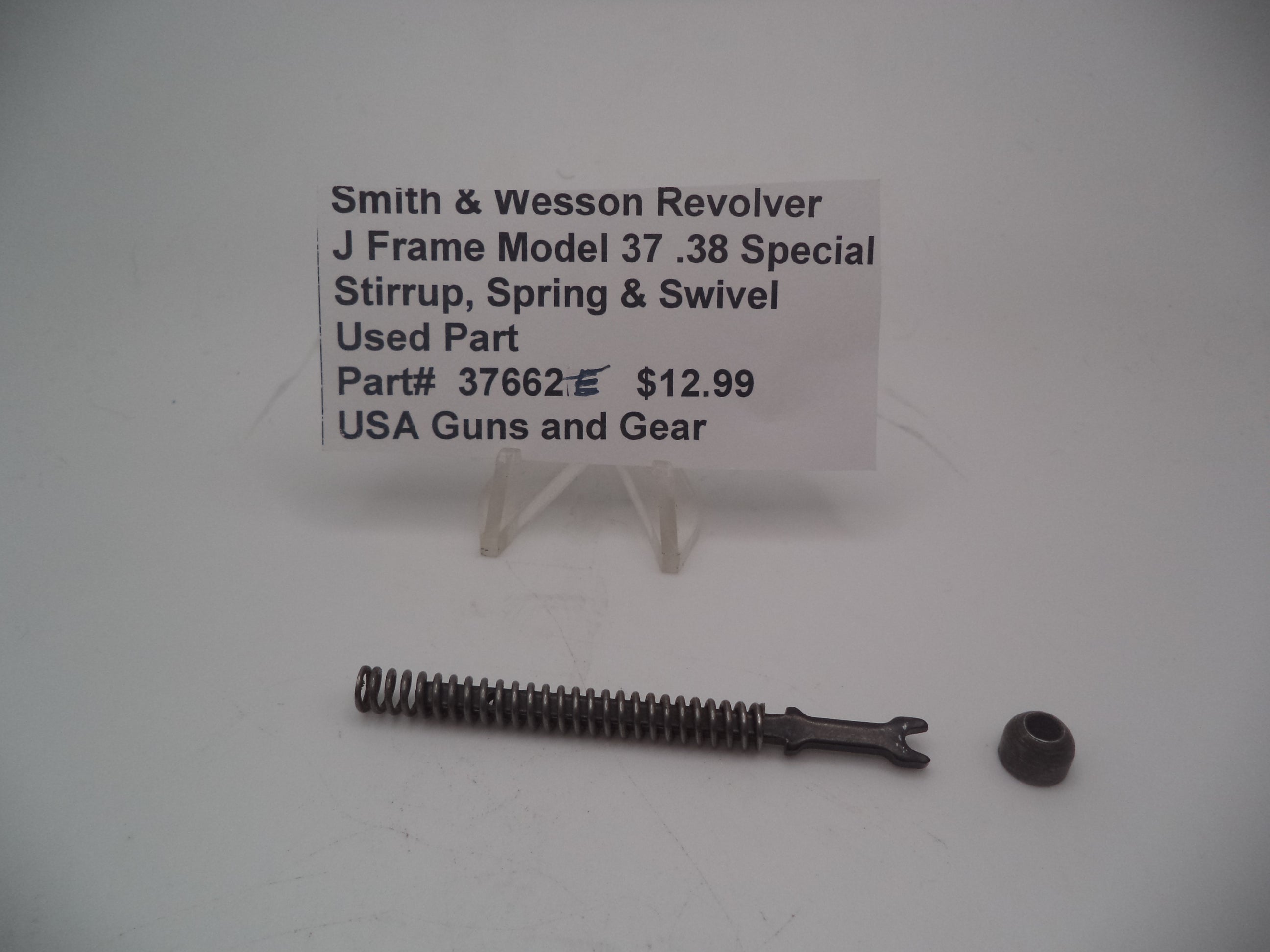 37662E Smith & Wesson Revolver J Frame Model 37 Stirrup, Spring & Swivel Used