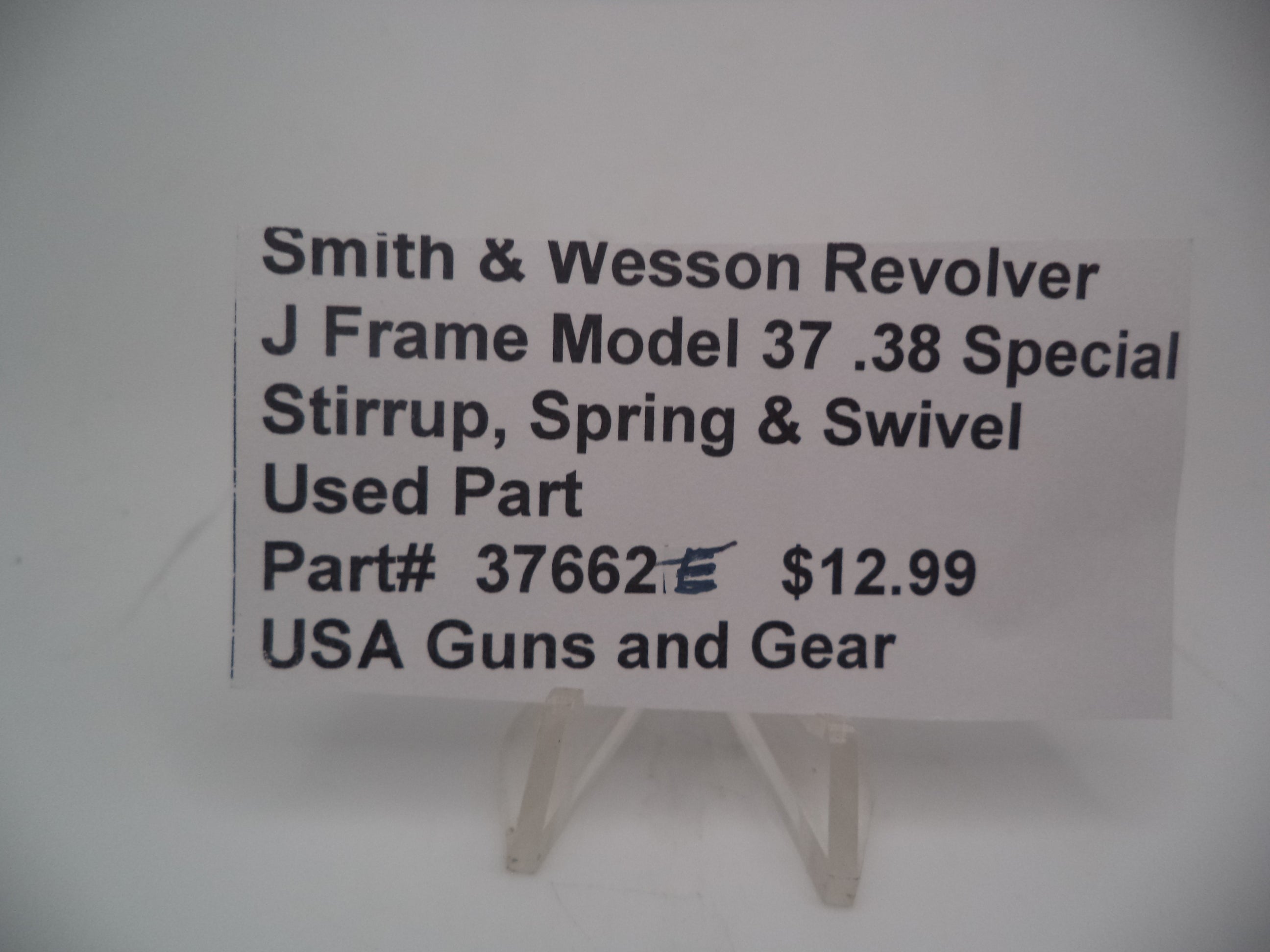 37662E Smith & Wesson Revolver J Frame Model 37 Stirrup, Spring & Swivel Used