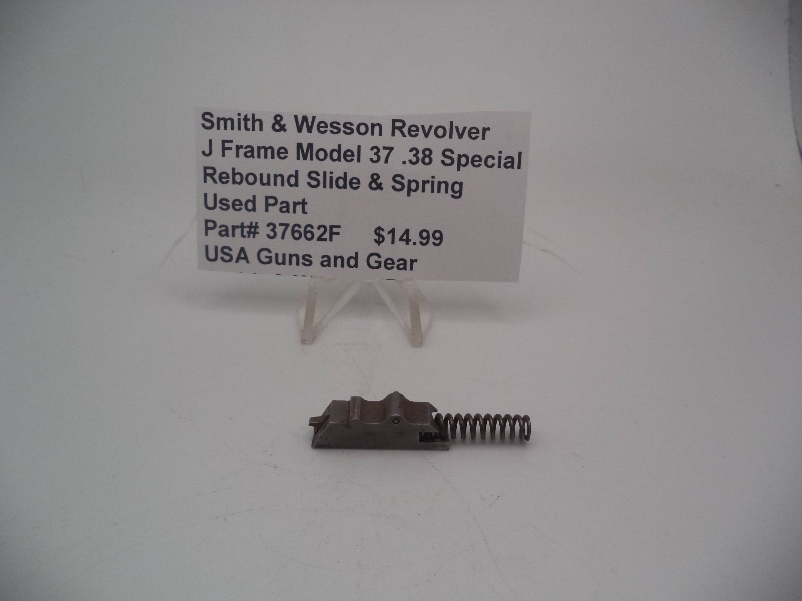 37662F Smith & Wesson Revolver J Frame Model 37 Rebound Slide & Spring Used