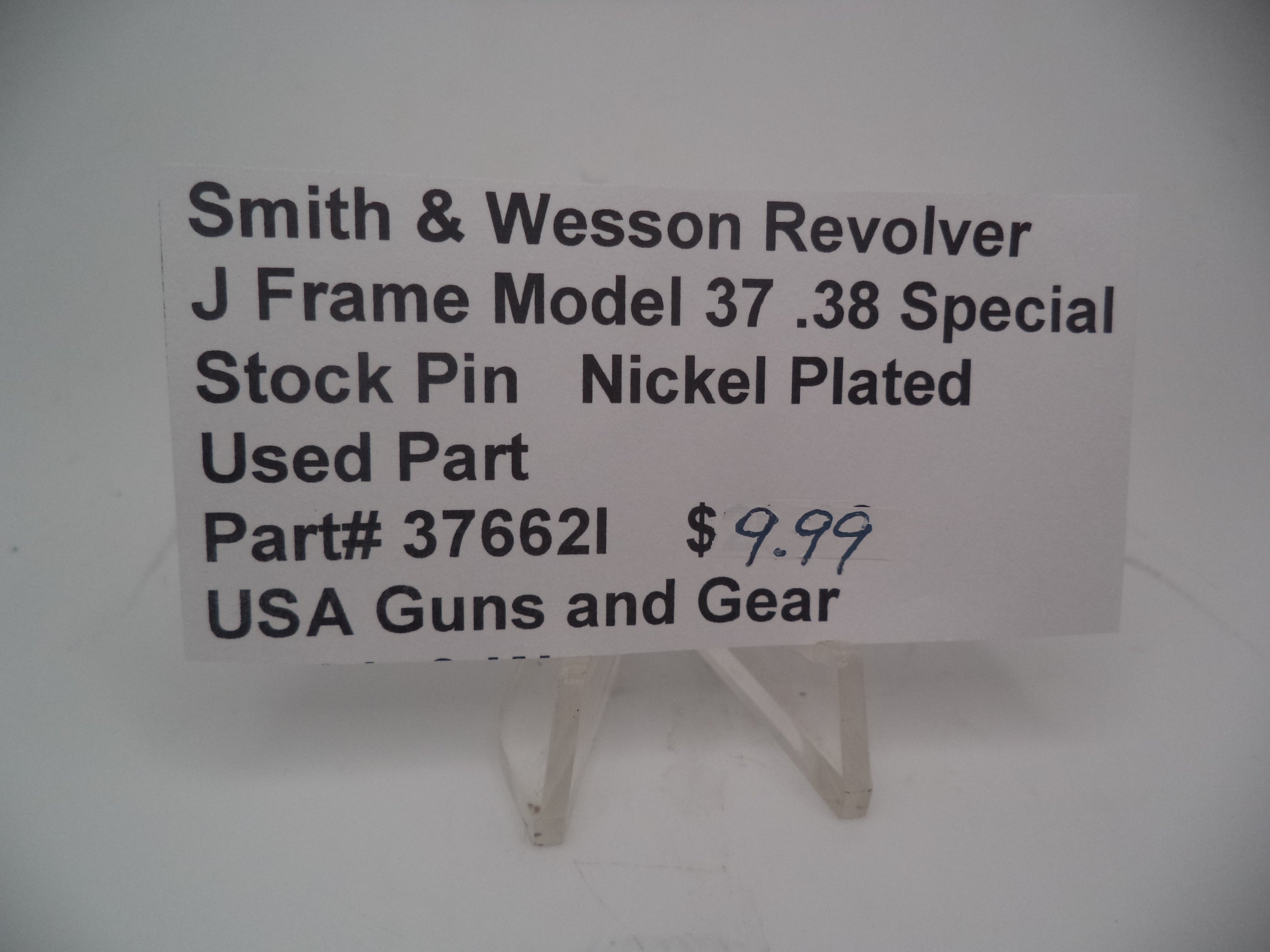 37662I Smith & Wesson Revolver J Frame Model 37 Stock Pin Used