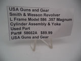 58662A Smith & Wesson L Frame Model 586 Used Cylinder Assembly & Yoke .357 Magnum