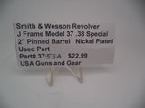 3755A Smith & Wesson J Frame Models 37 2" Pinned Barrel  & Pin Used