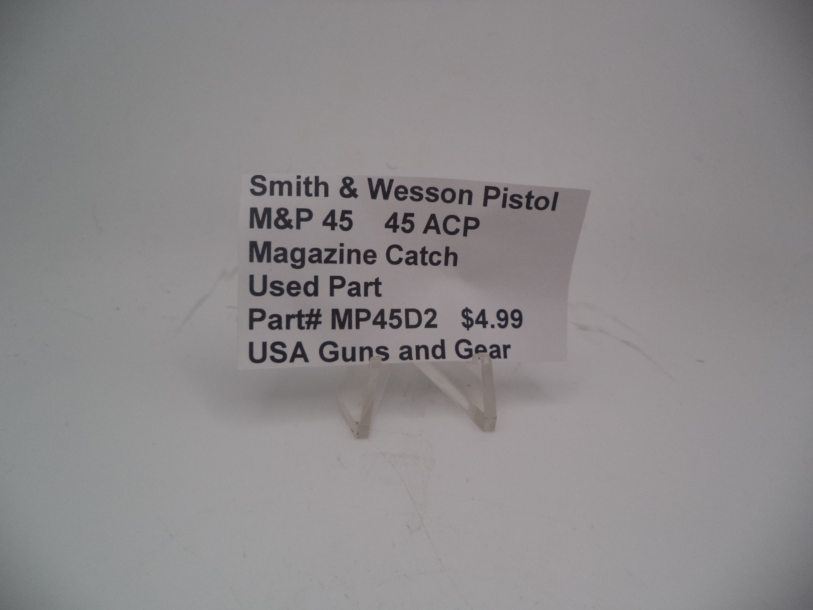 Smith & Wesson Pistol M&P 45 Magazine Catch Used Part .45 ACP MP45D2