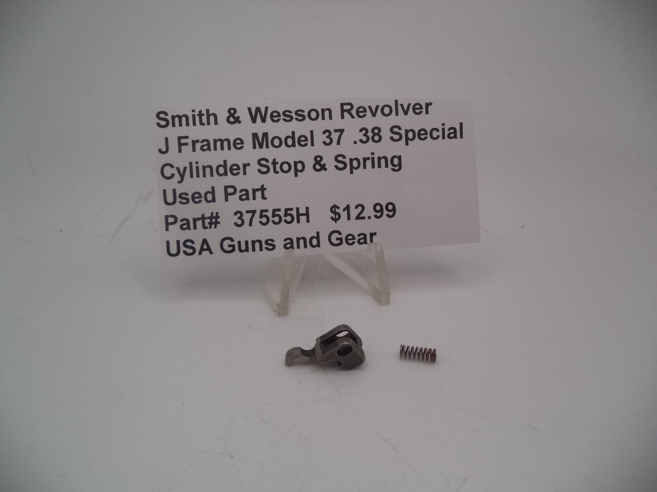37555H Smith & Wesson  J Frame Models 37 Cylinder Stop & Spring Used