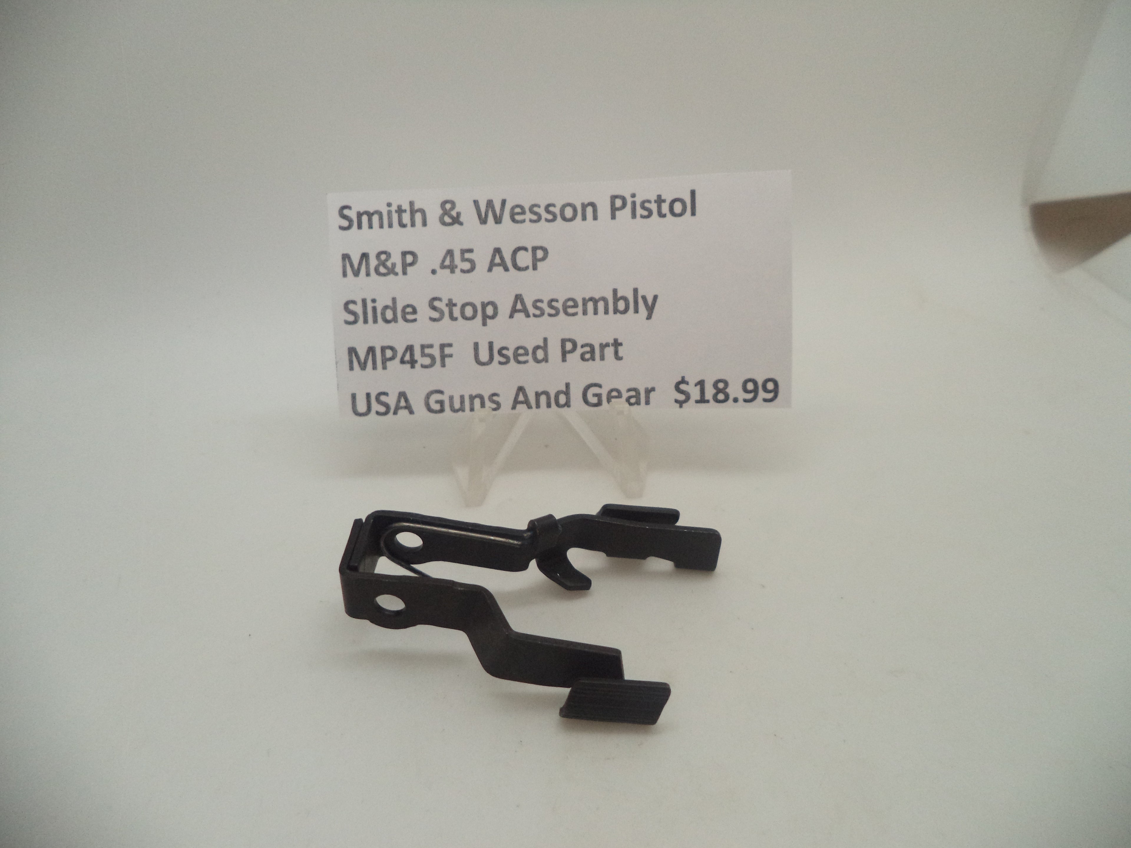 MP45F1 Smith & Wesson Pistol M&P 45 Slide Stop Assembly Used Part .45 ACP