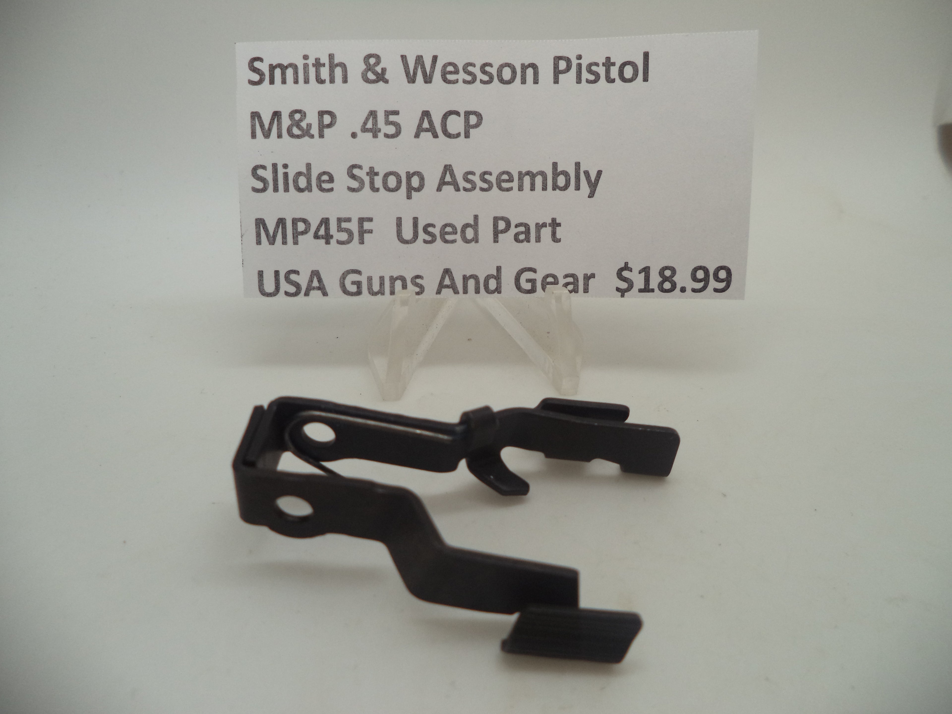 MP45F Smith & Wesson Pistol M&P 45 Slide Stop Assembly Used Part .45 ACP