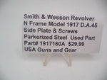 1917160A Smith & Wesson Revolver N Frame Model 1917 Side Plate & Screws D.A.45 Used