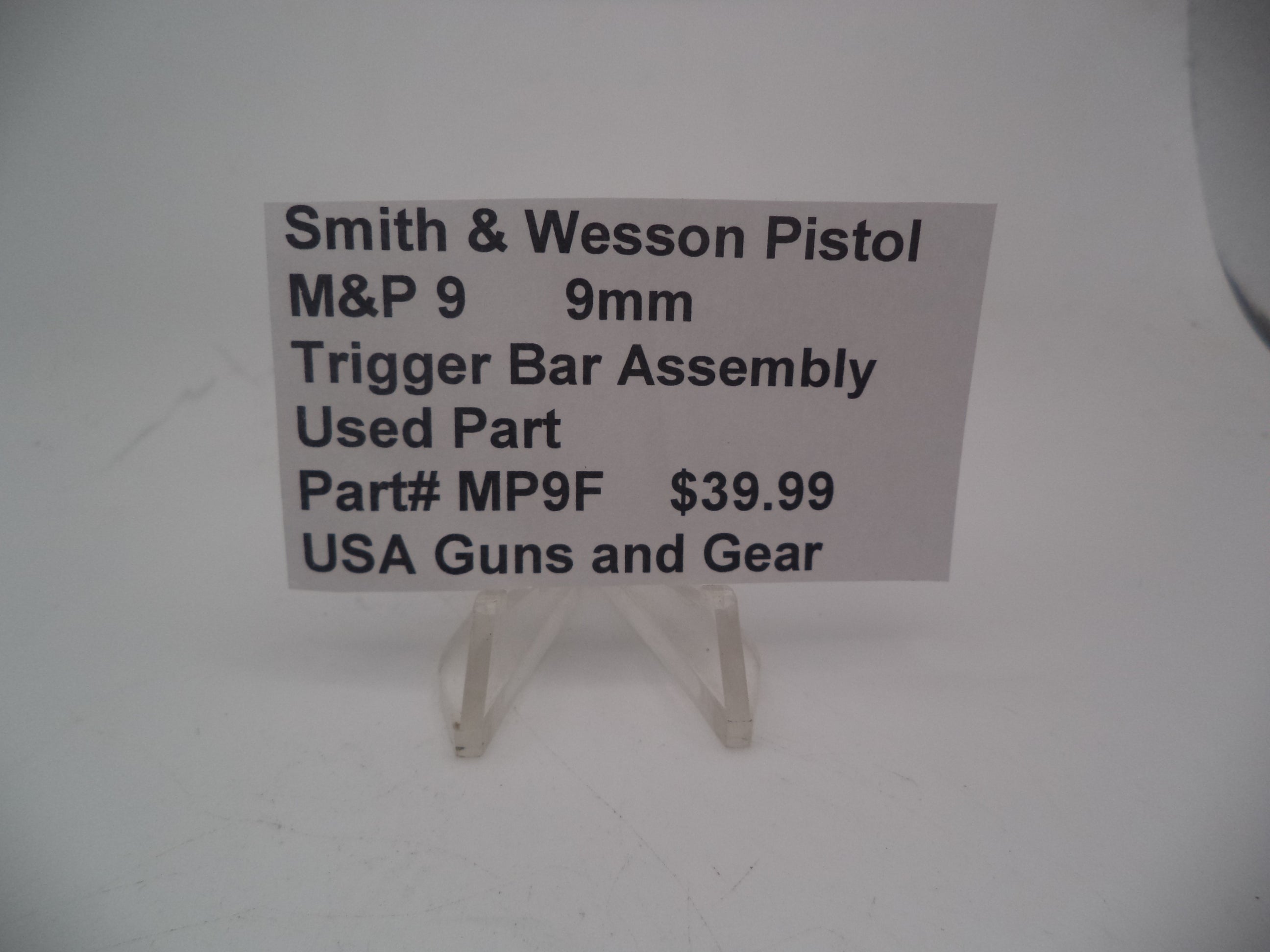 Smith & Wesson Pistol M&P 9 Trigger Bar Assembly Used Part MP9F