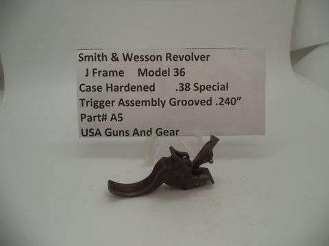 A5 Smith & Wesson J Frame Model 36 .240" Grooved Trigger .38 Special Used Part