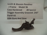 A5 Smith & Wesson J Frame Model 36 .240" Grooved Trigger .38 Special Used Part