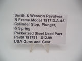 191781 Smith & Wesson Revolver N Frame Model 1917 Cylinder Stop, Plunger & Spring D.A.45 Used