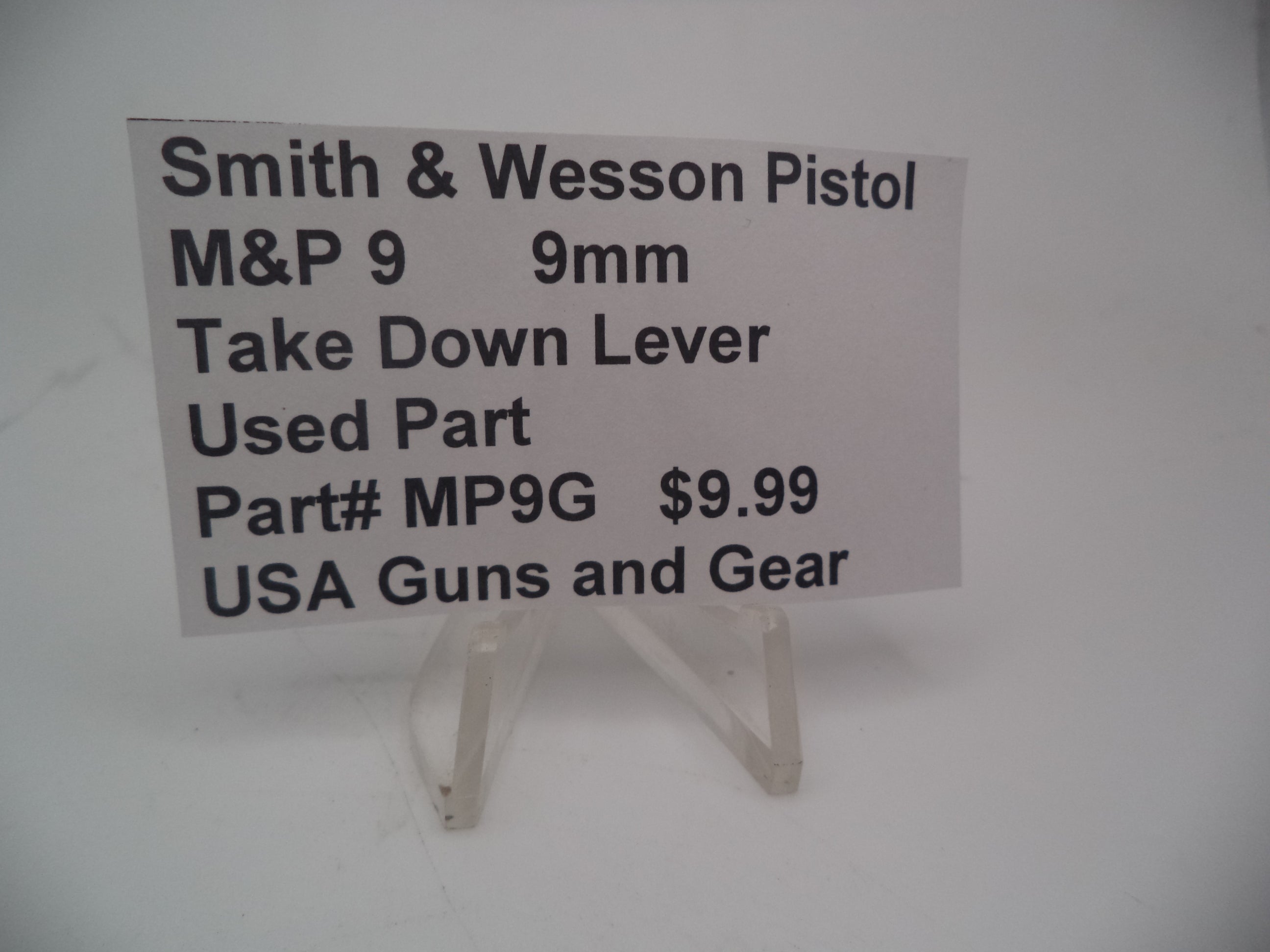 Smith & Wesson M&P 9mm Take Down Lever - Used OEM Part