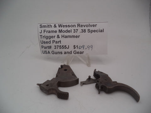 37555J Smith & Wesson J Frame Model 37 .38 Spl Trigger & Hammer Used Parts Old Style