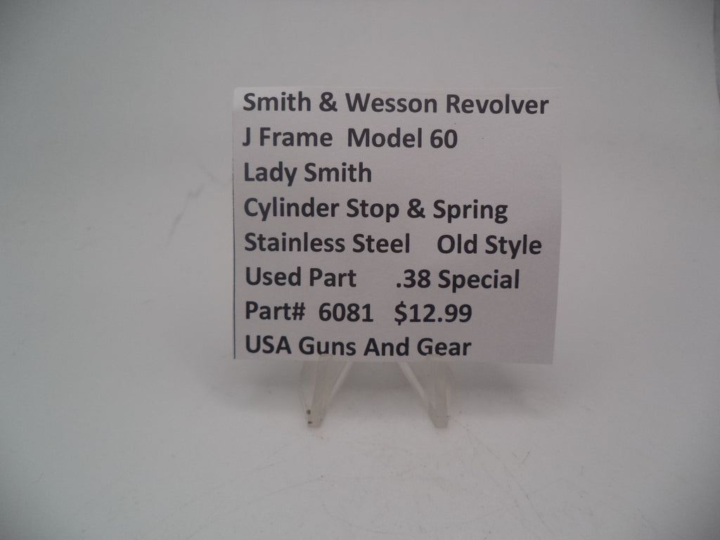 Smith & Wesson J Frame Model 60 Lady Smith Cylinder Stop & Spring .38 Special Used - 6081