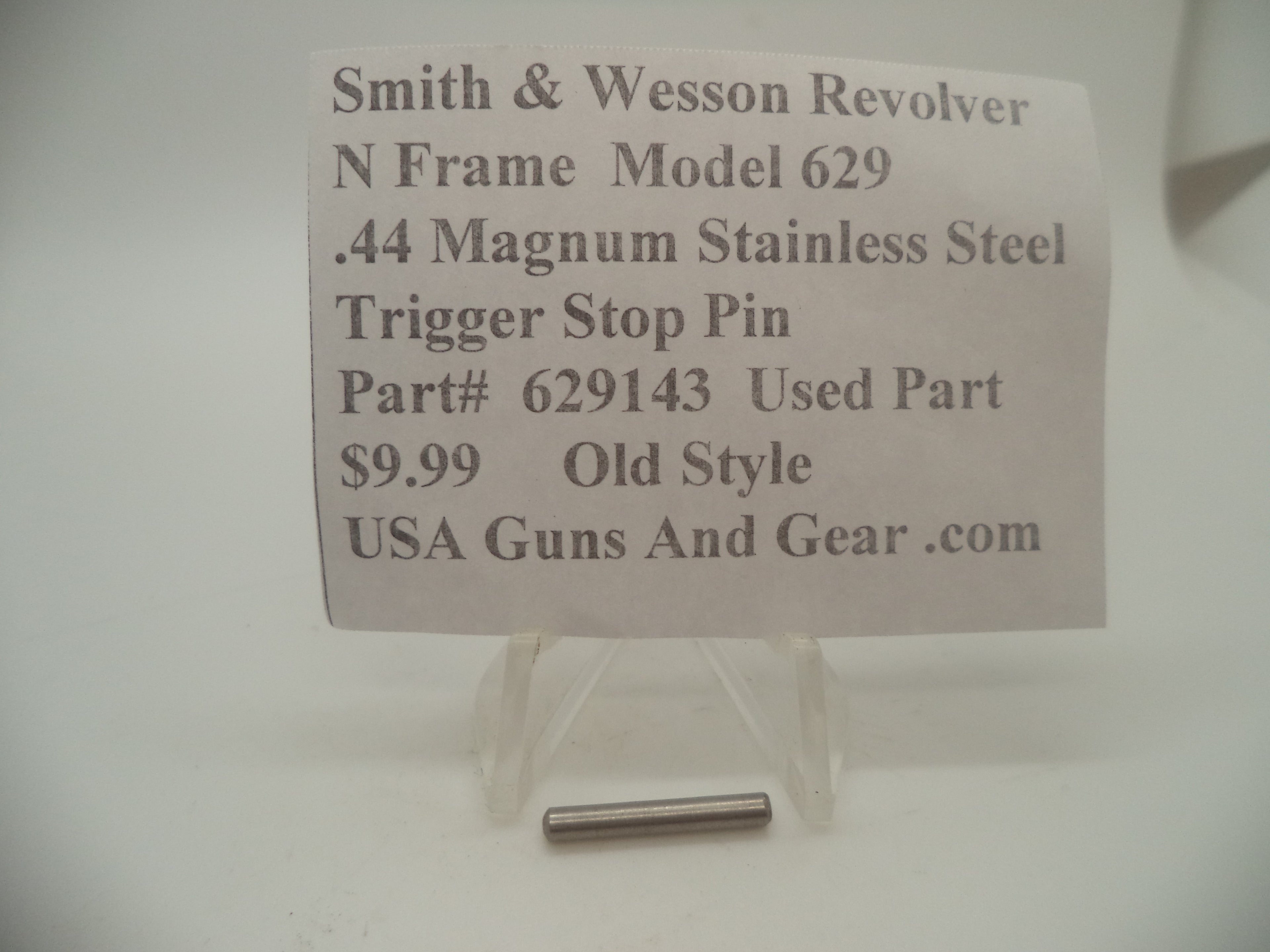 629143 Smith & Wesson N Frame Model 629 Trigger Stop Pin .44 Magnum