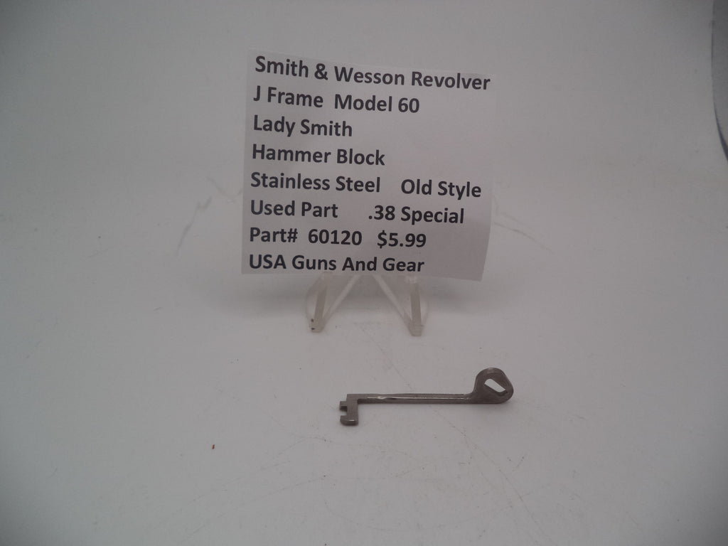 Smith & Wesson J Frame Model 60 Lady Smith Hammer Block .38 Special Used - 60120