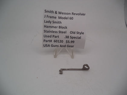 60120 Smith & Wesson J Frame Model 60 Lady Smith.38 Special Hammer Block Used