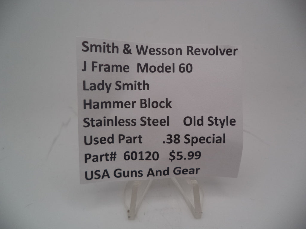 Smith & Wesson J Frame Model 60 Lady Smith Hammer Block .38 Special Used - 60120