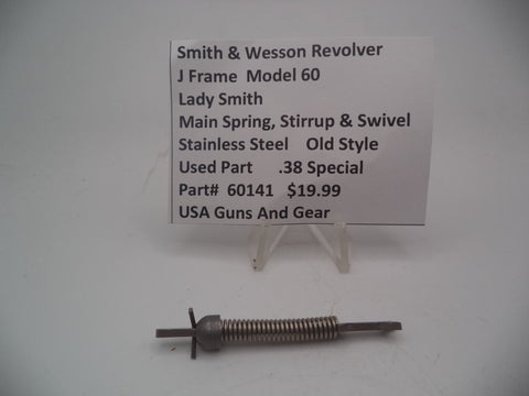 60141 Smith & Wesson J Frame Model 60  Lady Smith.38 Special Main Spring, Stirrup & Swivel Used