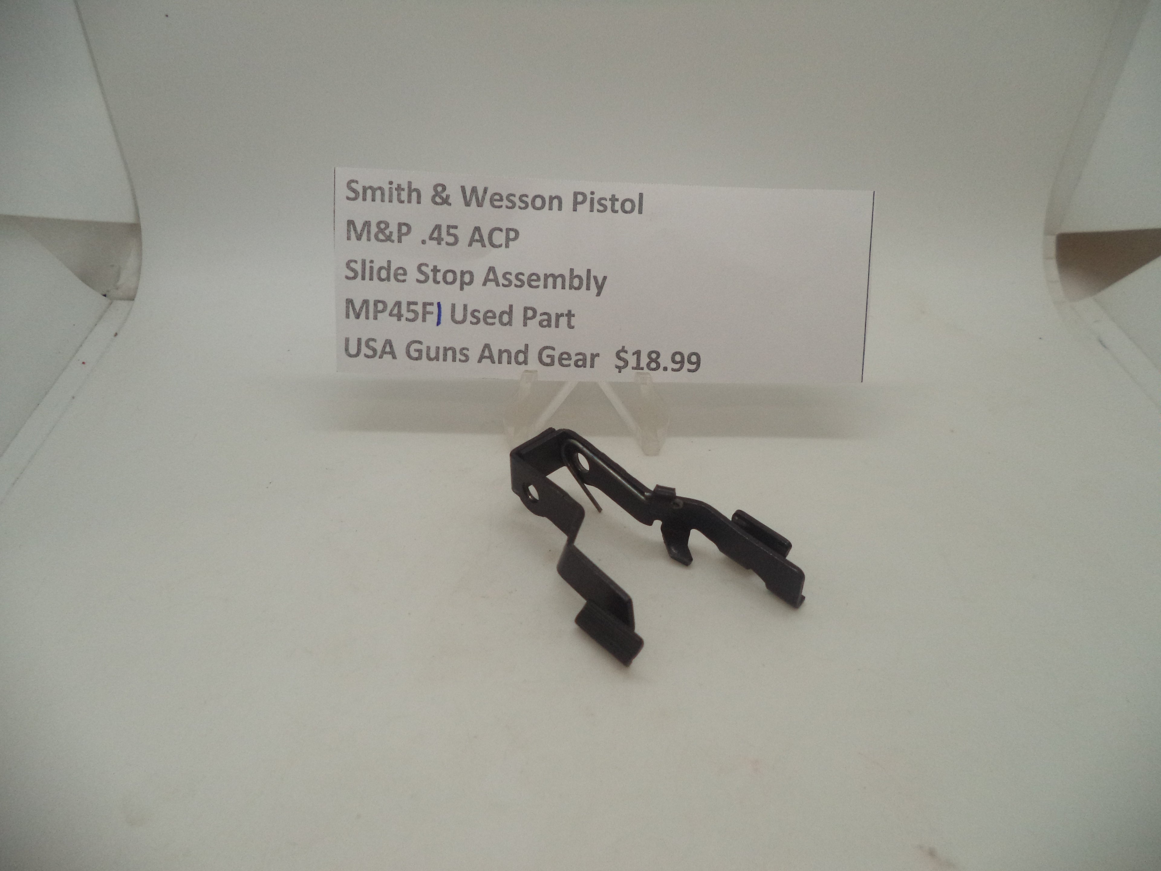 MP45F1 Smith & Wesson Pistol M&P 45 Slide Stop Assembly Used Part .45 ACP