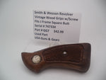 GG7 Smith and Wesson Revolver J Frame Square Butt Vintage Wood Grip Used